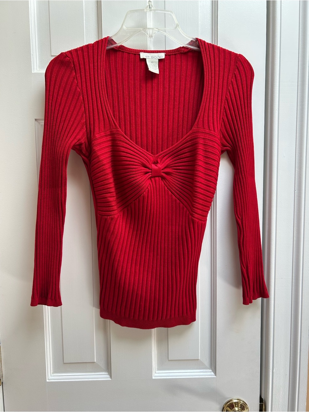 Vintage Inspired Bow Front Long Sleeve Top